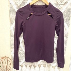 alo purple long sleeve workout top size XS